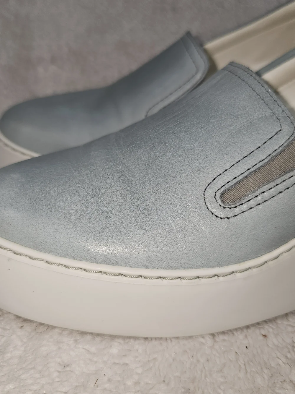 Fly London Light Blue Slip-On Shoes with Metallic Accents. Size 9/9,5.